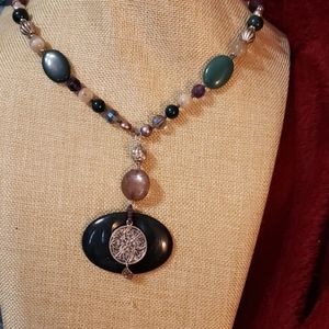 Chico's 18" silver and shades of greens & browns.